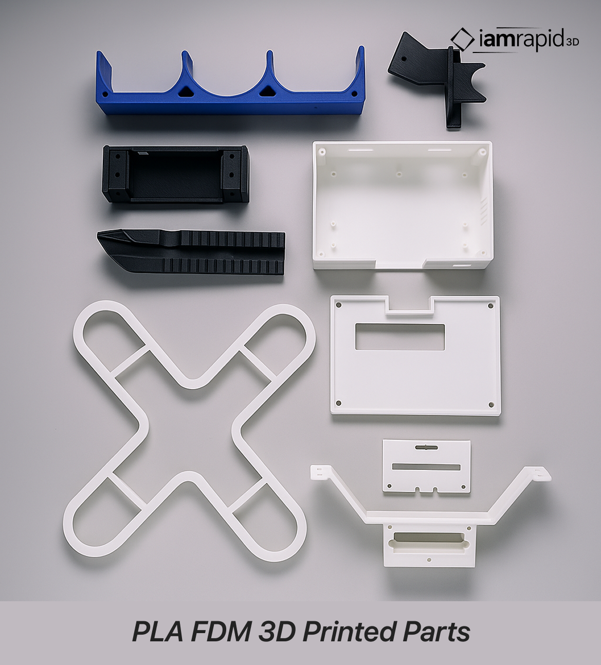 Multiple PLA FDM 3D printed parts